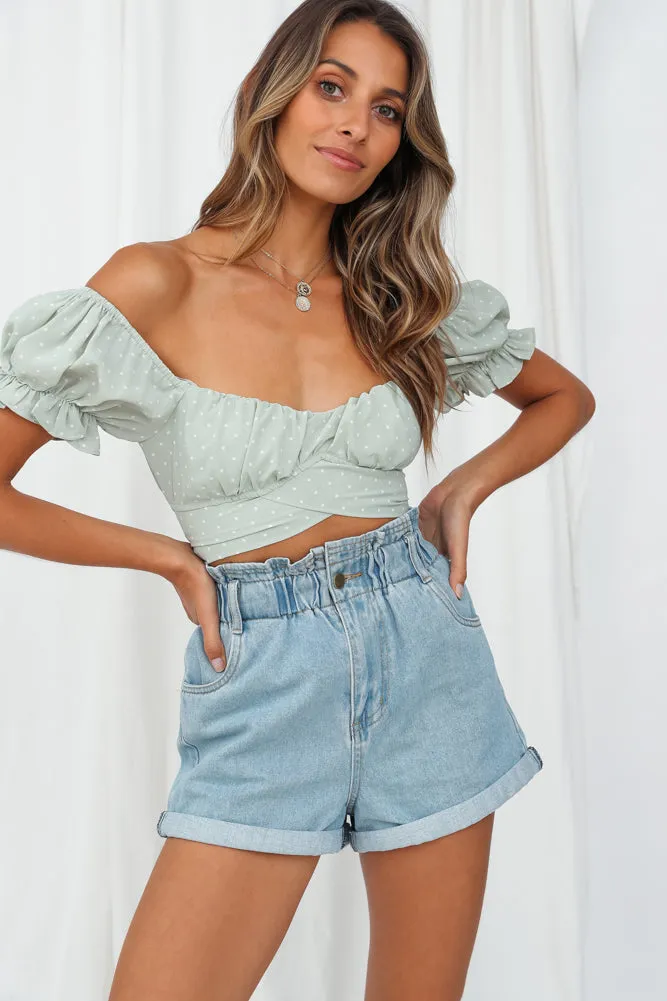 Pas De Deux Crop Top Sage