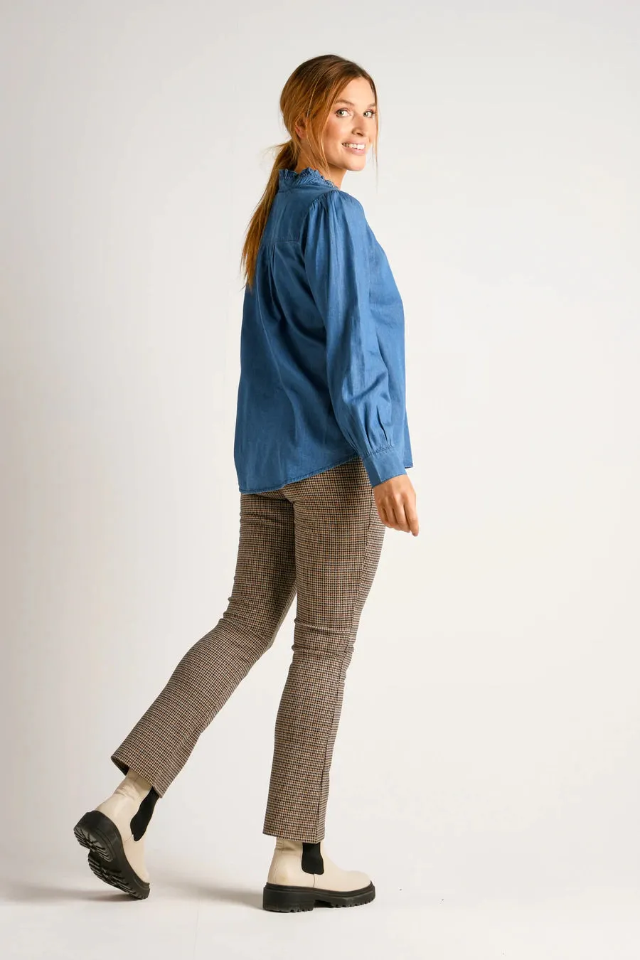 Peasant Blouse - Blue Wash