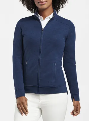 Peter Millar Women's Crown Interlock Full-Zip, Navy