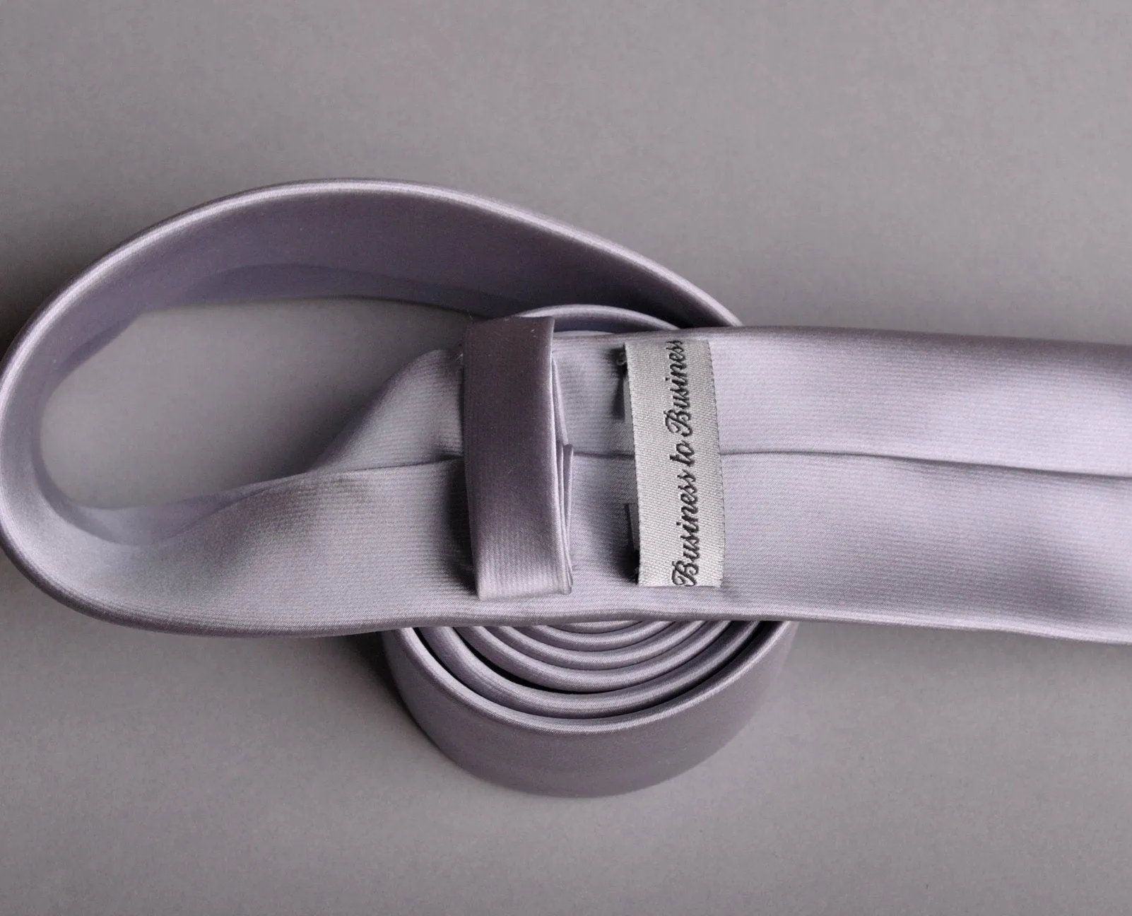 Pure Solid Grey Super Skinny Tie