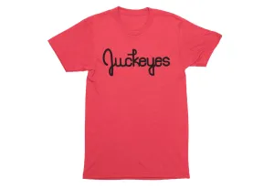 "Juckeyes Script" Heather Red Soft Feel T Shirt