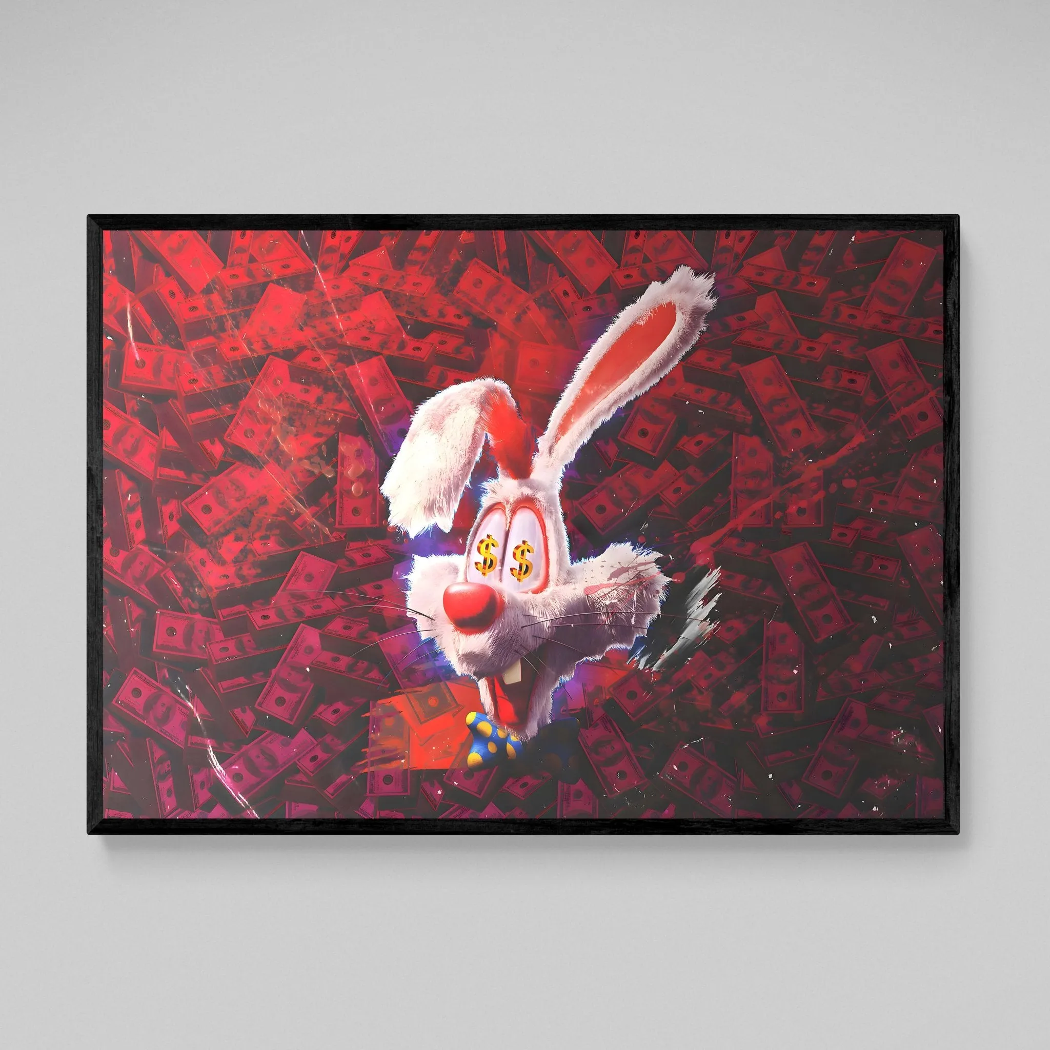 Red Dollar Bills Wall Art