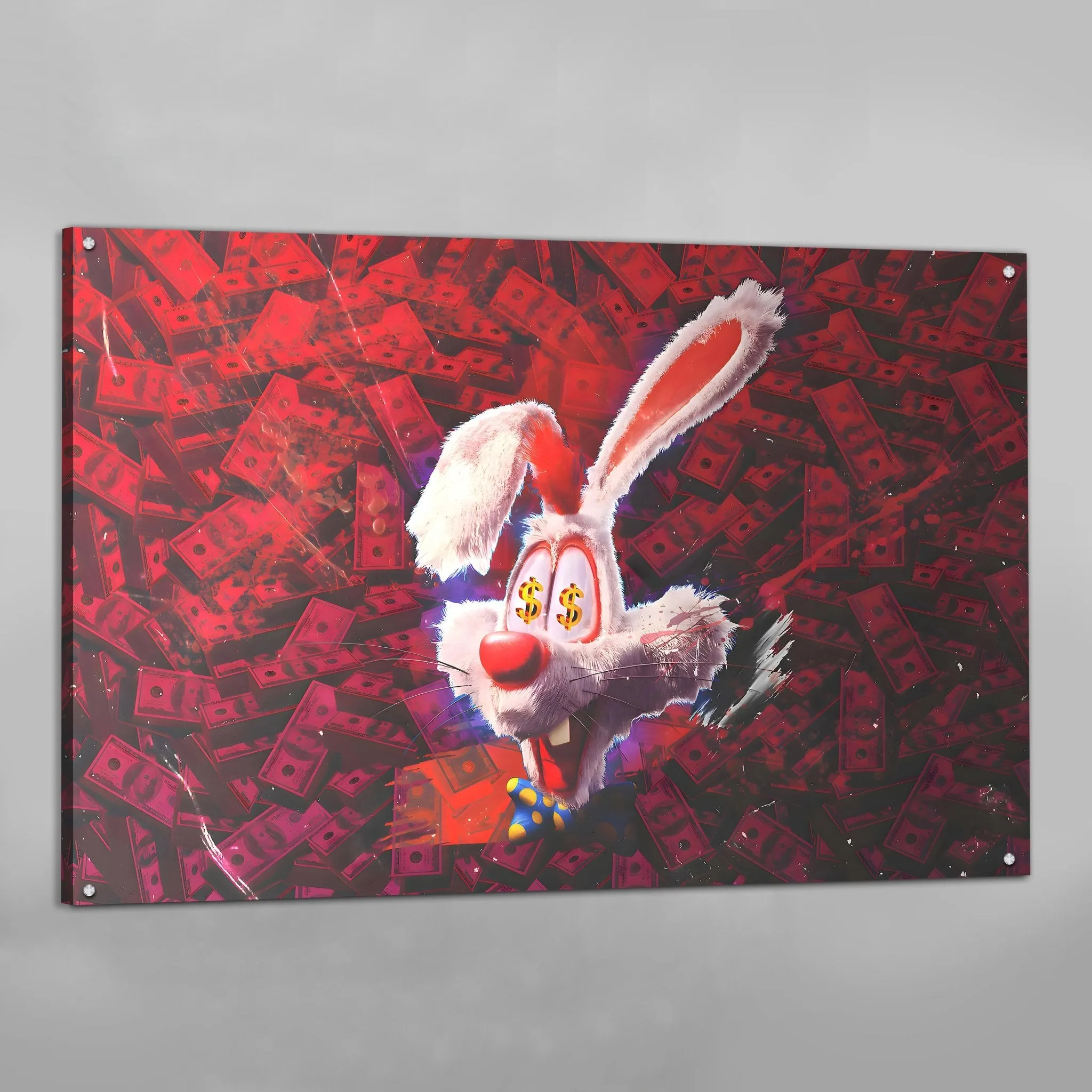 Red Dollar Bills Wall Art