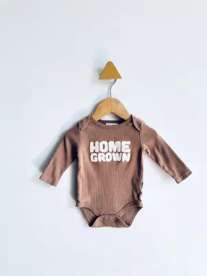 Ribbed Home Grown Onesie // 3-6M