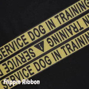 Service Dog in Training Ribbon - 7/8 inch Printed Grosgrain