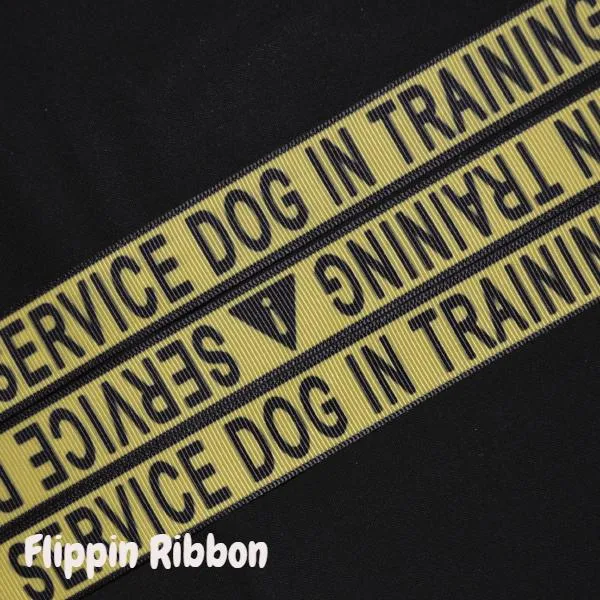 Service Dog in Training Ribbon - 7/8 inch Printed Grosgrain