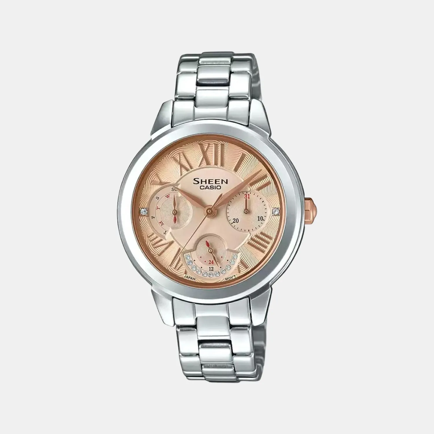 Sheen Women's Chronograph Stainless Steel Watch SX205 - SHE-3059D-9AUDR
