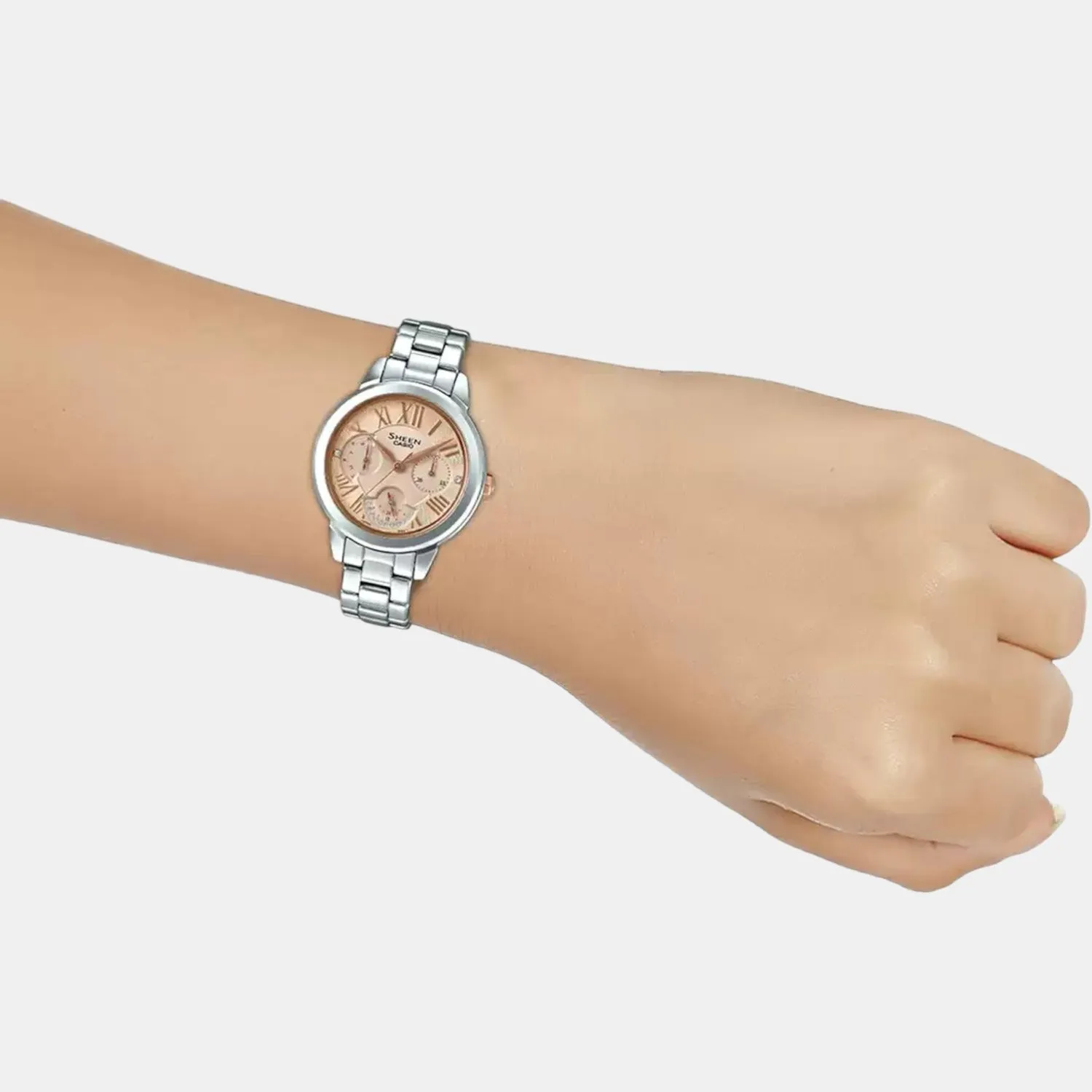 Sheen Women's Chronograph Stainless Steel Watch SX205 - SHE-3059D-9AUDR