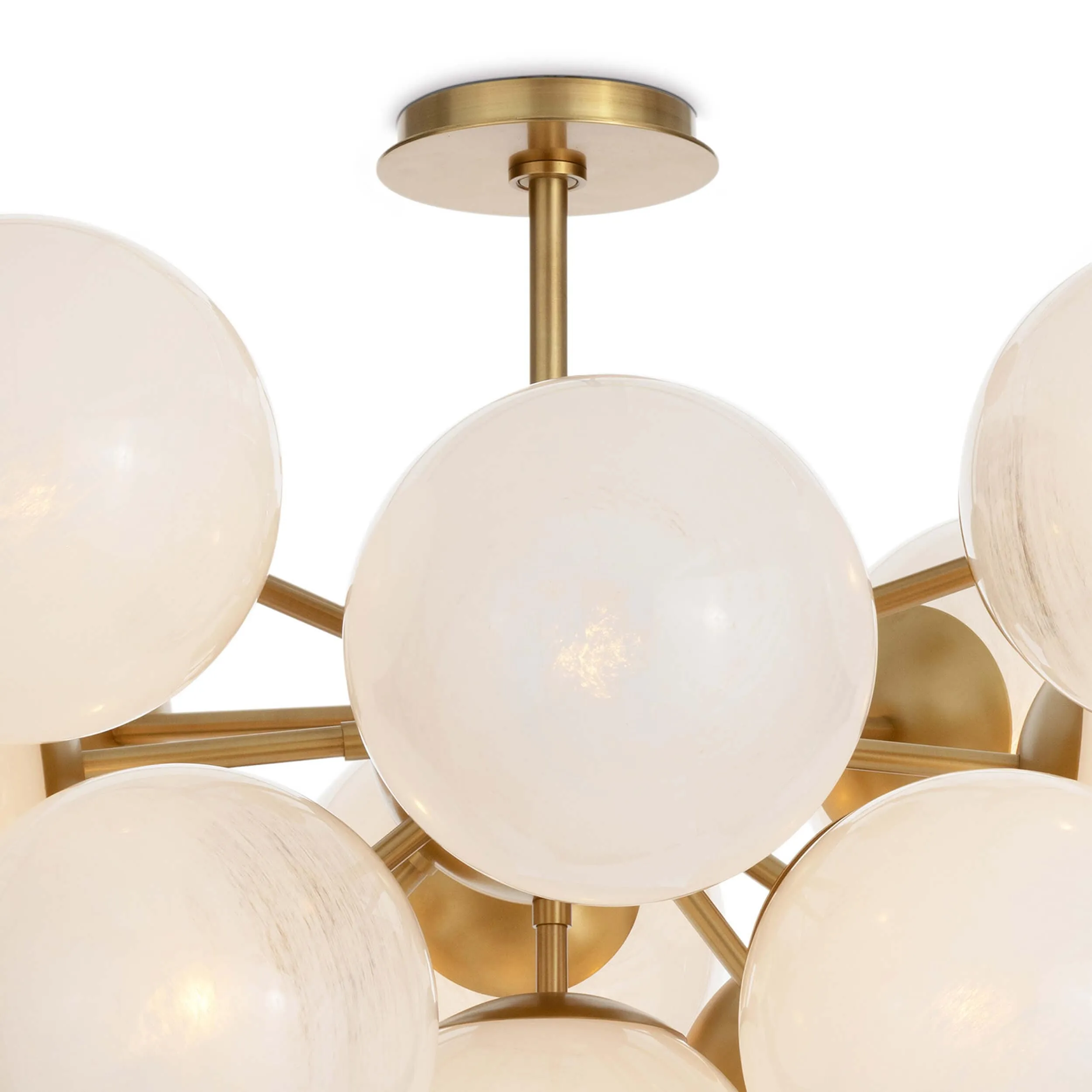 Shine Swirled Glass Flush Mount