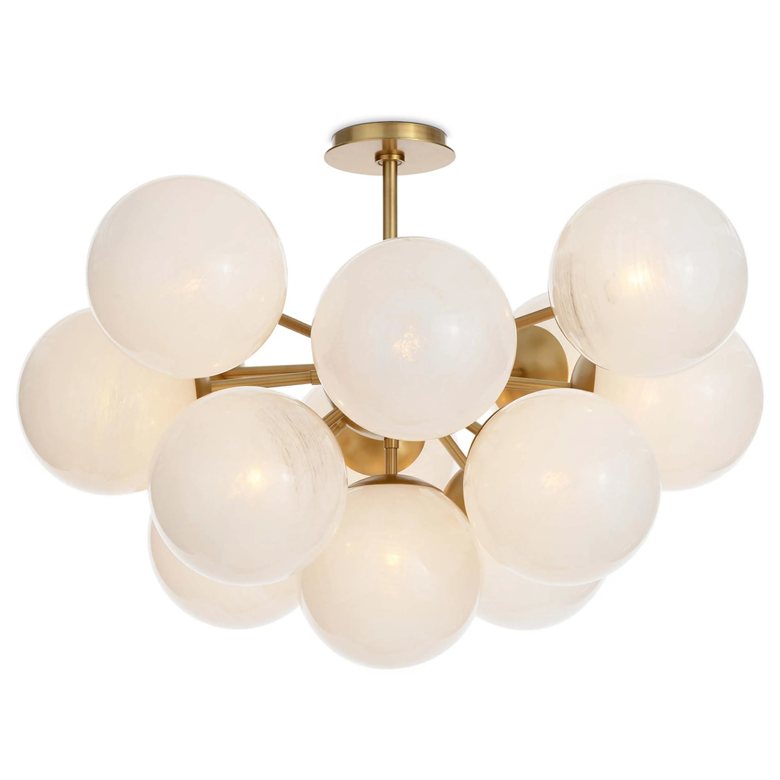 Shine Swirled Glass Flush Mount