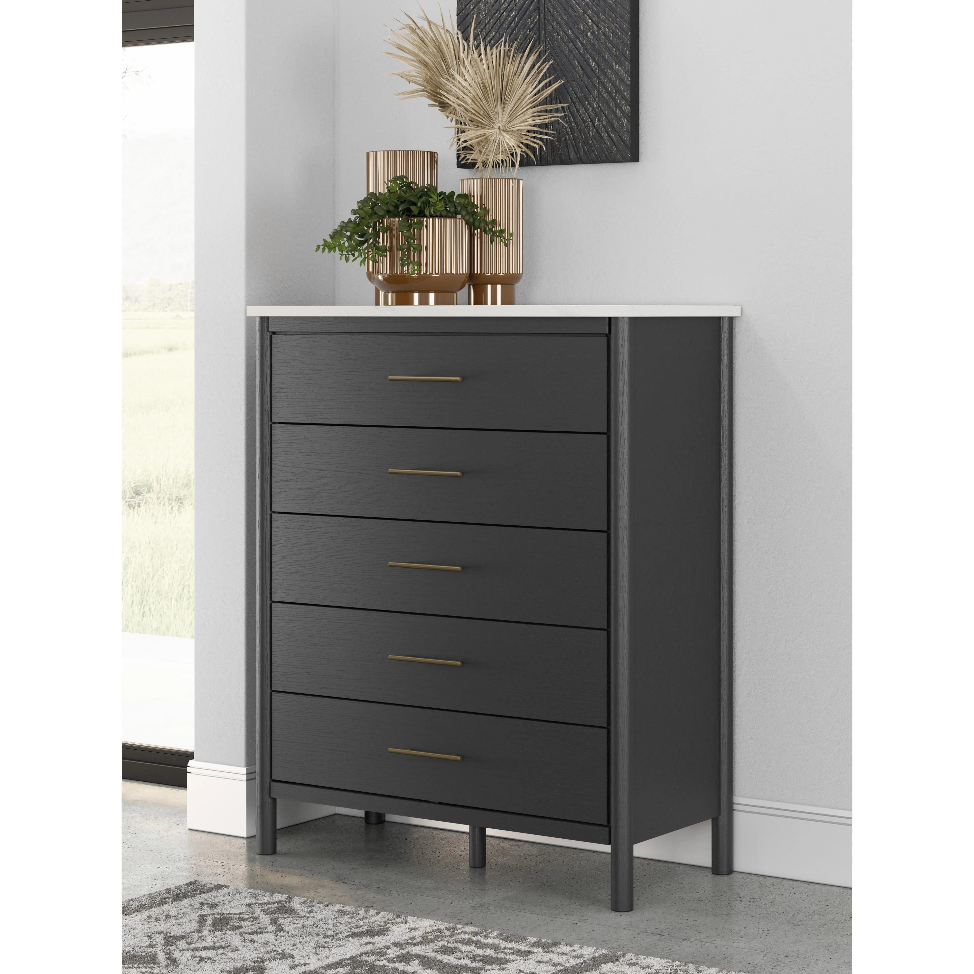 Signature Design by Ashley Cadmori 5-Drawer Chest B2616-345