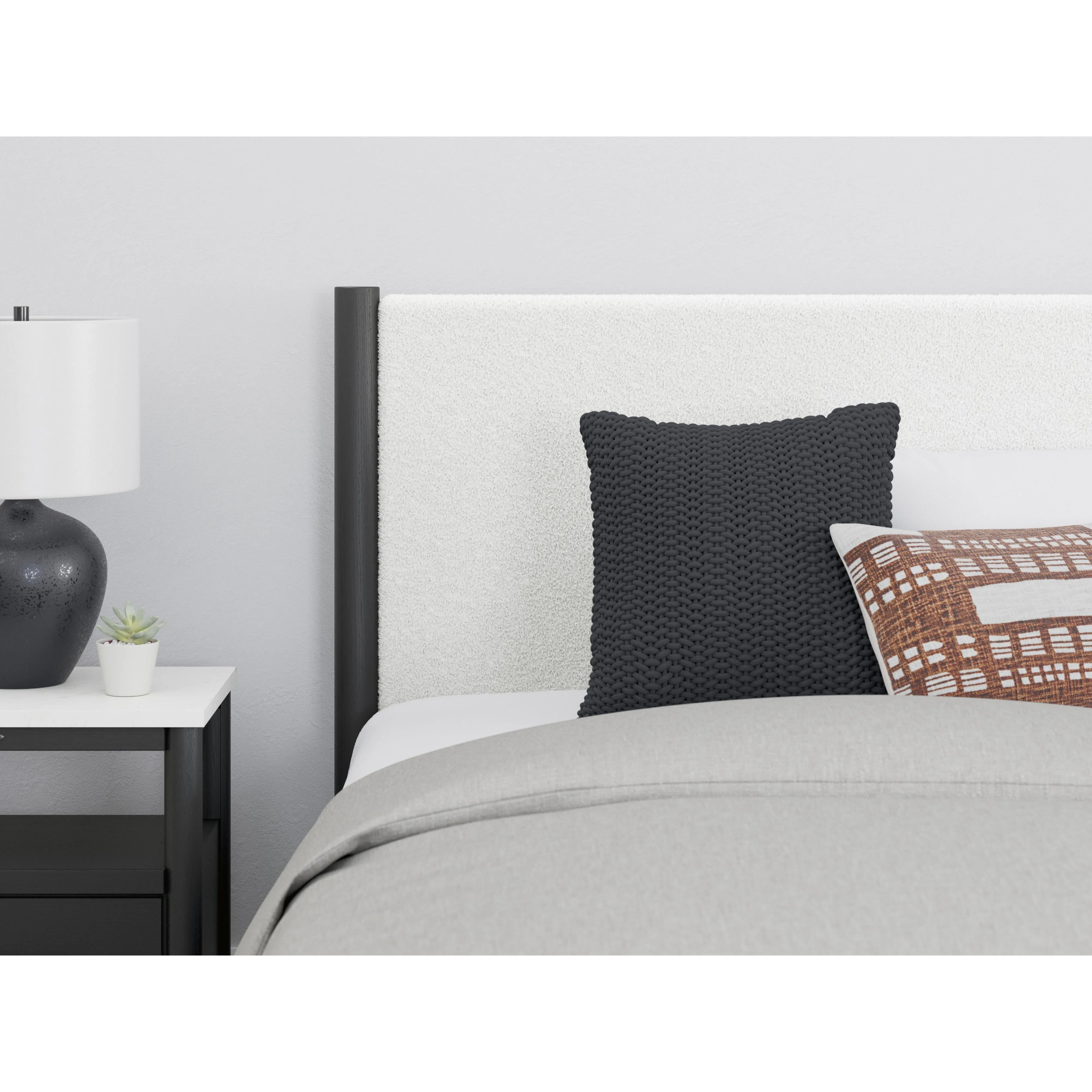 Signature Design by Ashley Cadmori Queen Upholstered Panel Bed B2616-57/B2616-54/B100-13