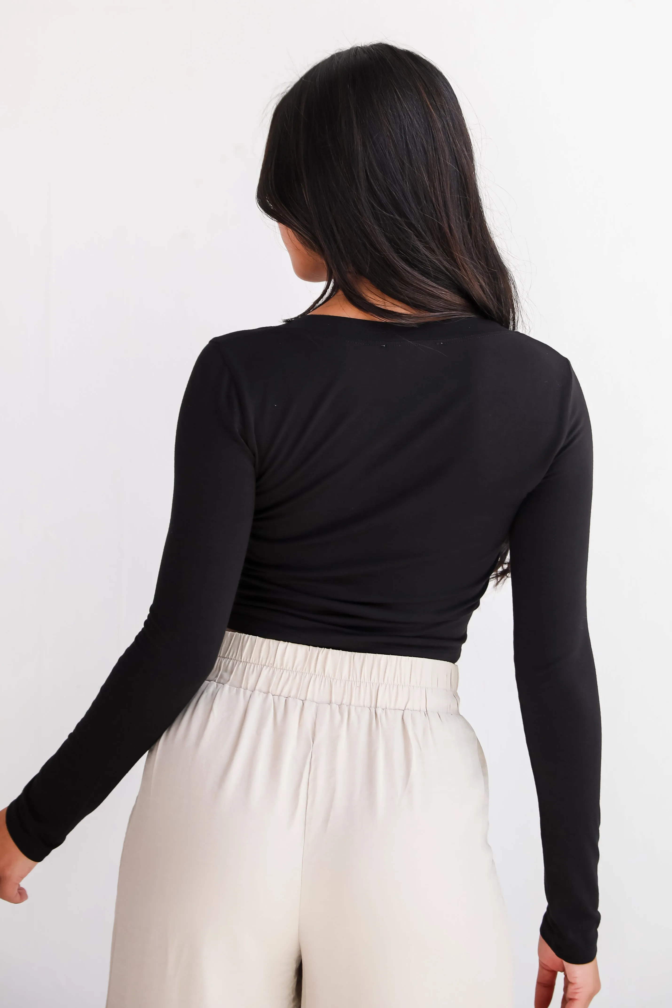Sloane Everyday Cropped Long Sleeve Top - DU DEAL