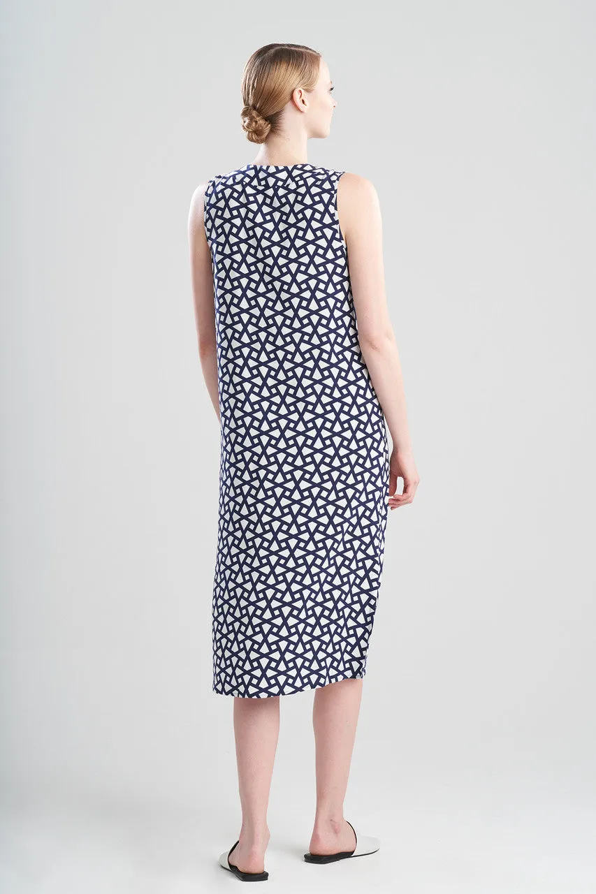 Soho Geo-Printed Challis Gown
