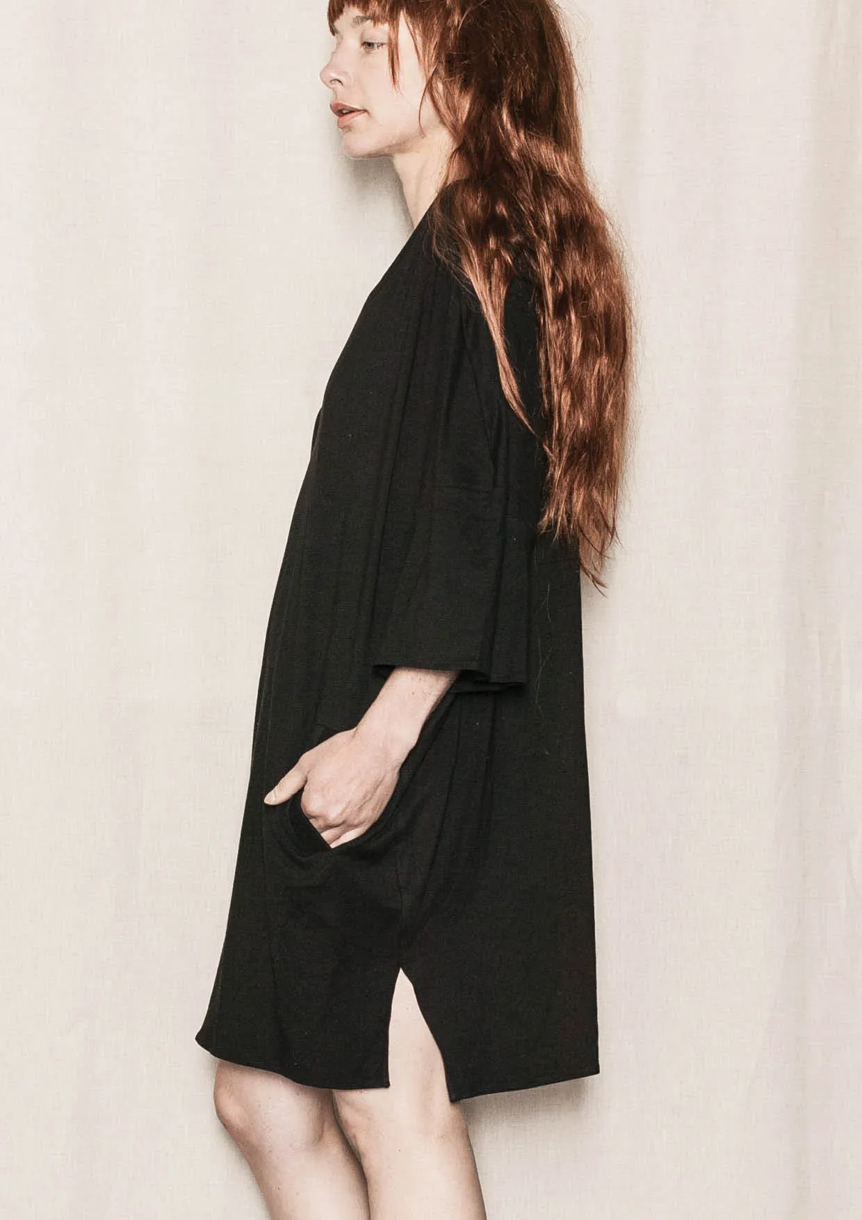 SPORTIVE "T-SHIRT" DRESS - COTTON JERSEY black