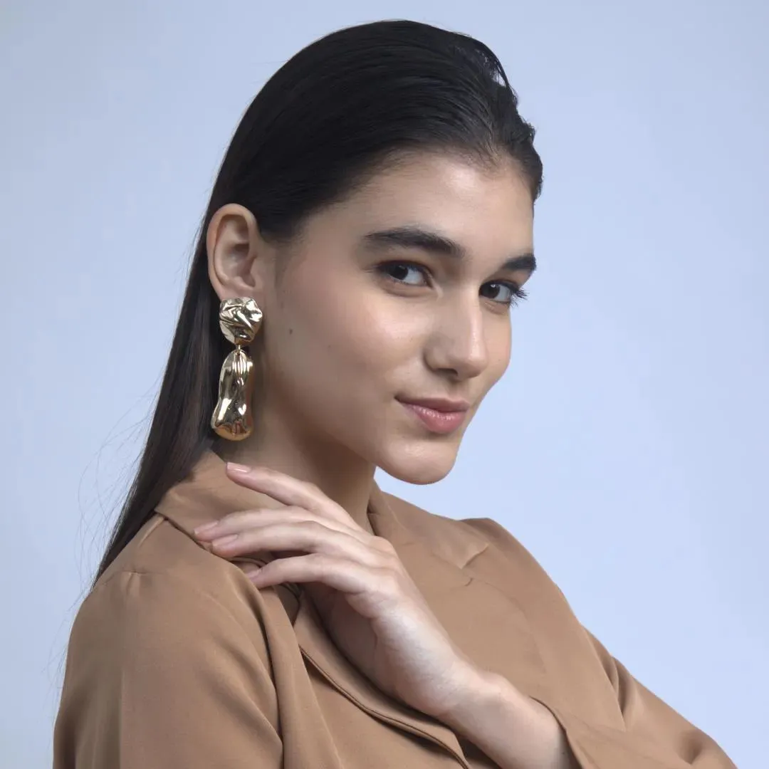 TFC Boldest Statement Gold Plated Dangler Earrings