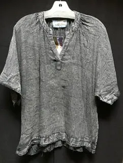 TIENDA HOCH84 COTTON LINEN PEASANT BLOUSE