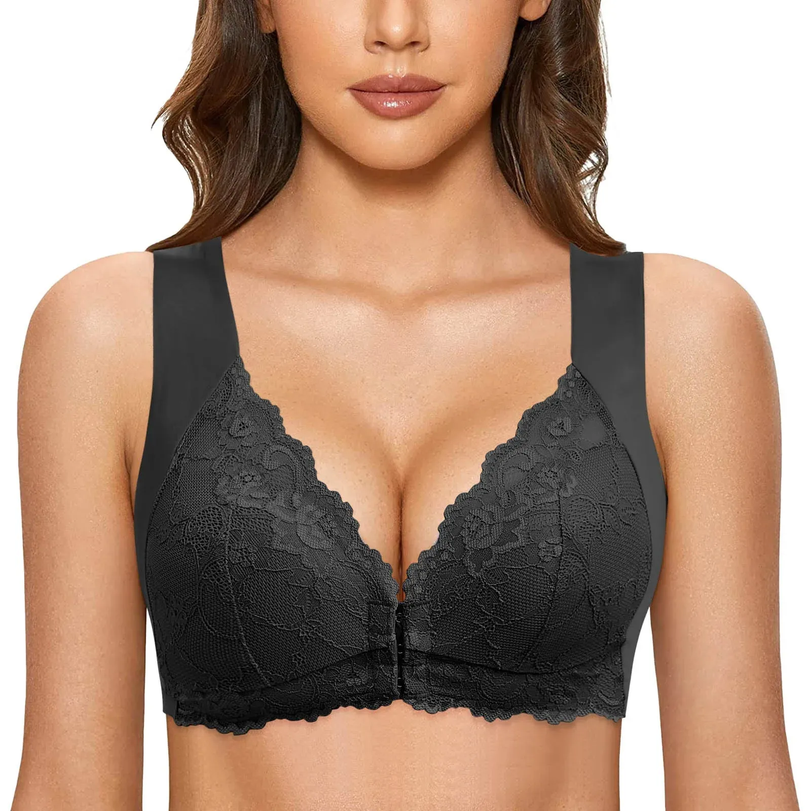 Trendy Seamless Lace Unlined Sports Bra