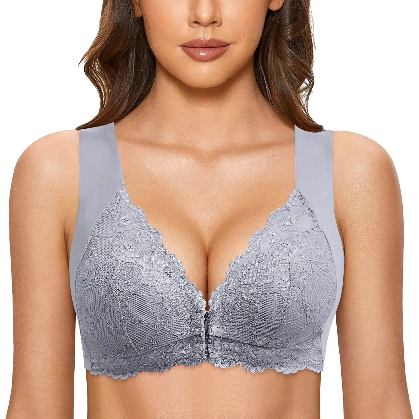 Trendy Seamless Lace Unlined Sports Bra