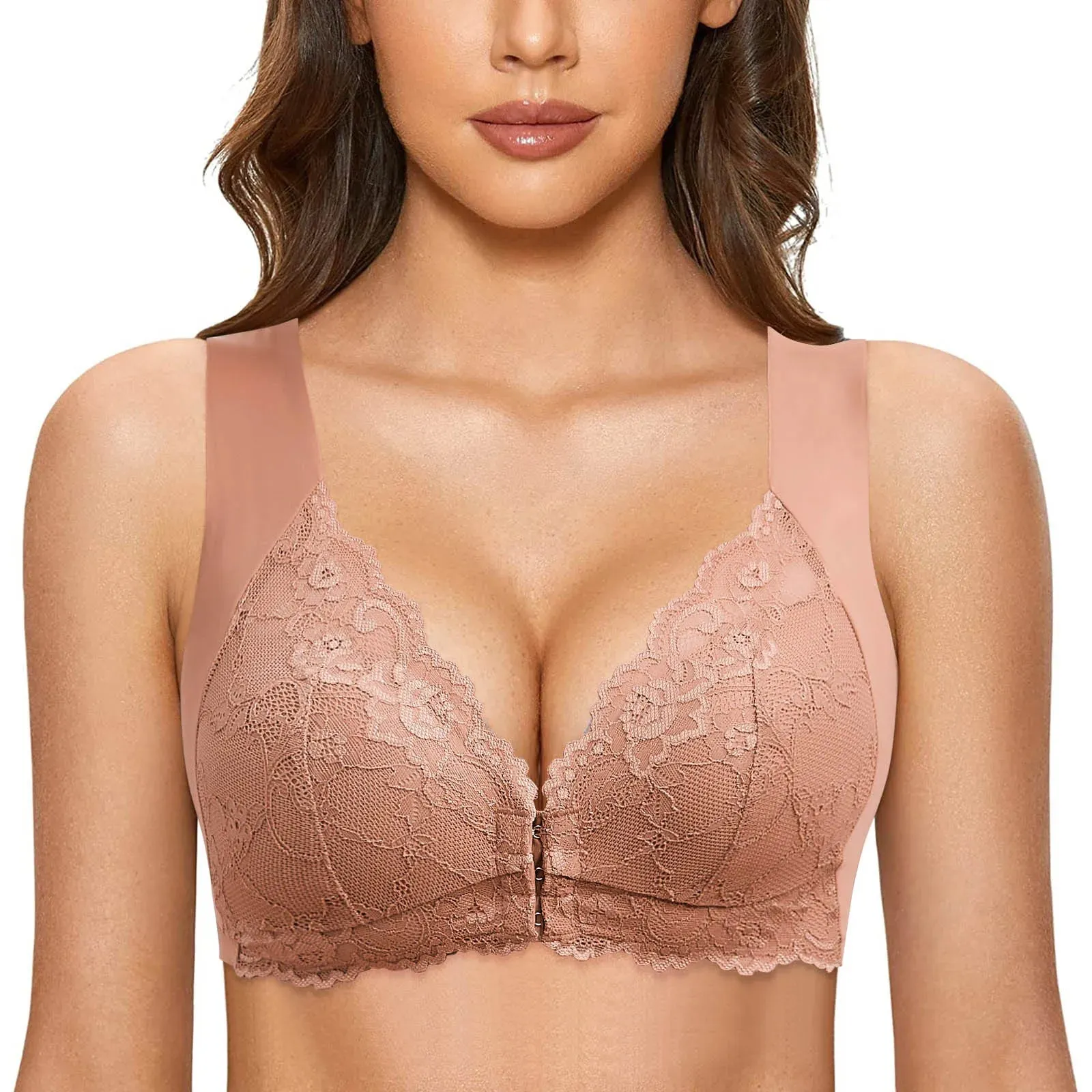 Trendy Seamless Lace Unlined Sports Bra