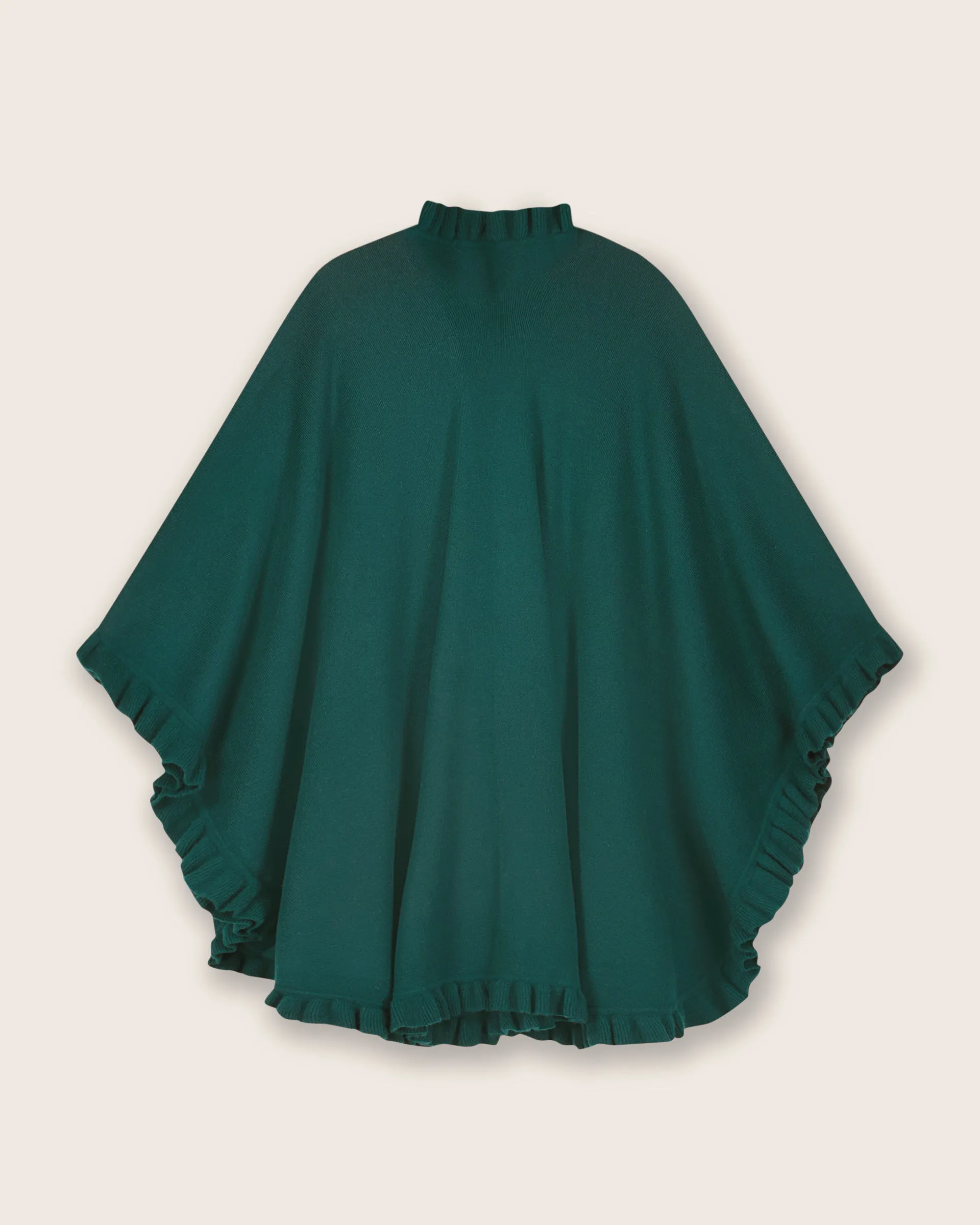 Volant Knitted Cashmere Cape
