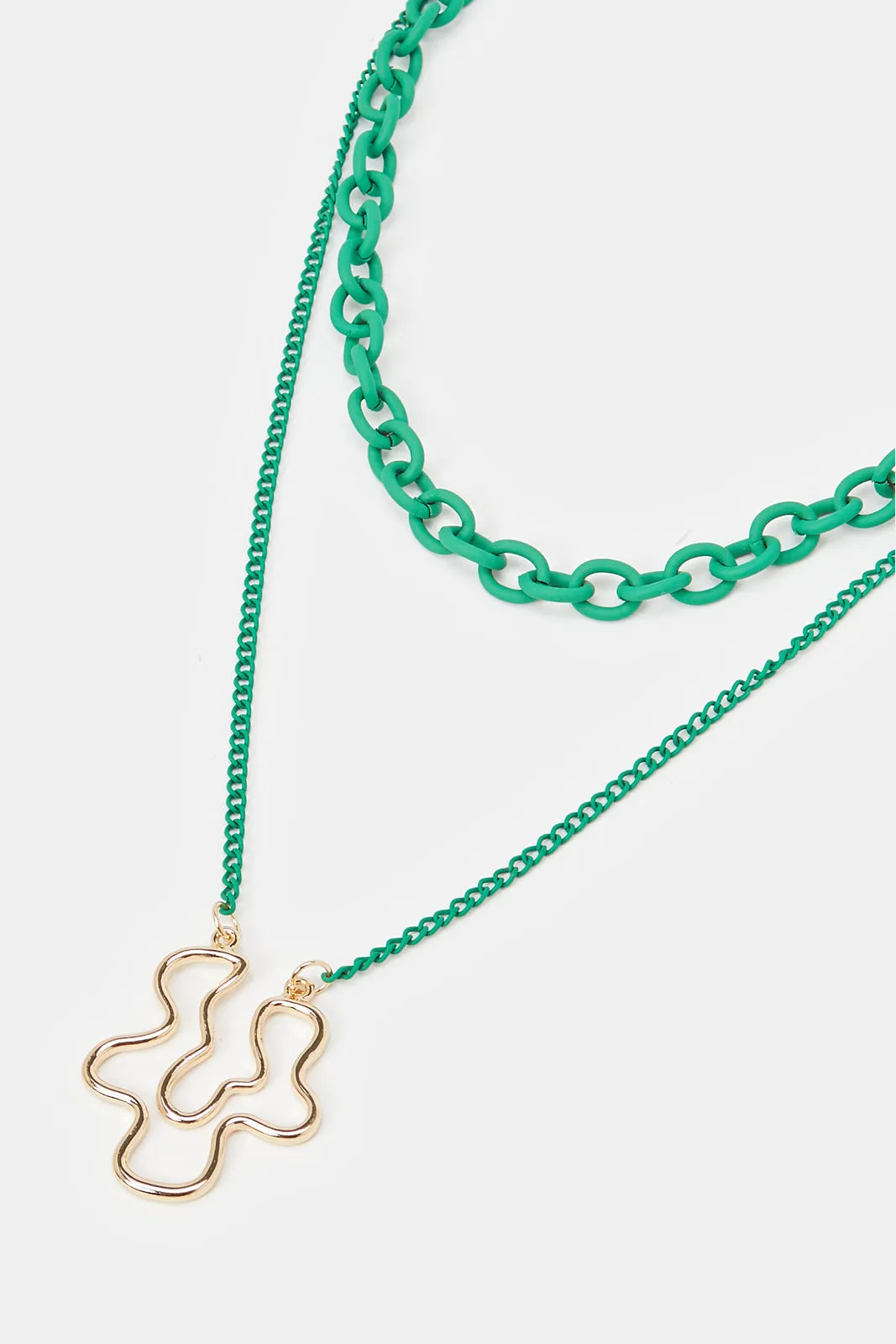 Women Green Embellished Necklace