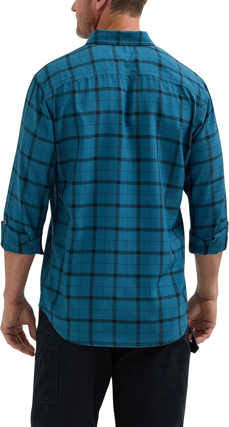 Wrangler Men's Long-Sleeve Technical Button-Down Work Shirt